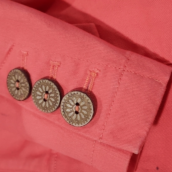 Coldwater Creek Casual tangerine denim long sleeve button fitted Jacket SZ 10 - Picture 8 of 8